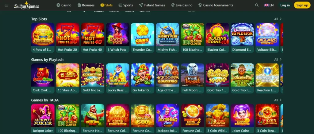 Slot Games at Sultan Casino: Types and Features