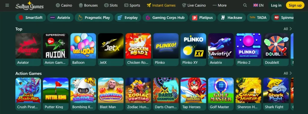 Crash Games at Sultan Casino: Aviator and Similar Titles